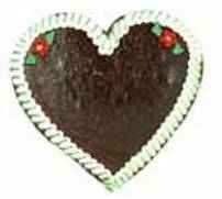 Lebkuchenherz, Rohling 23 cm mit Rand -Lebkuchenherzenrohling