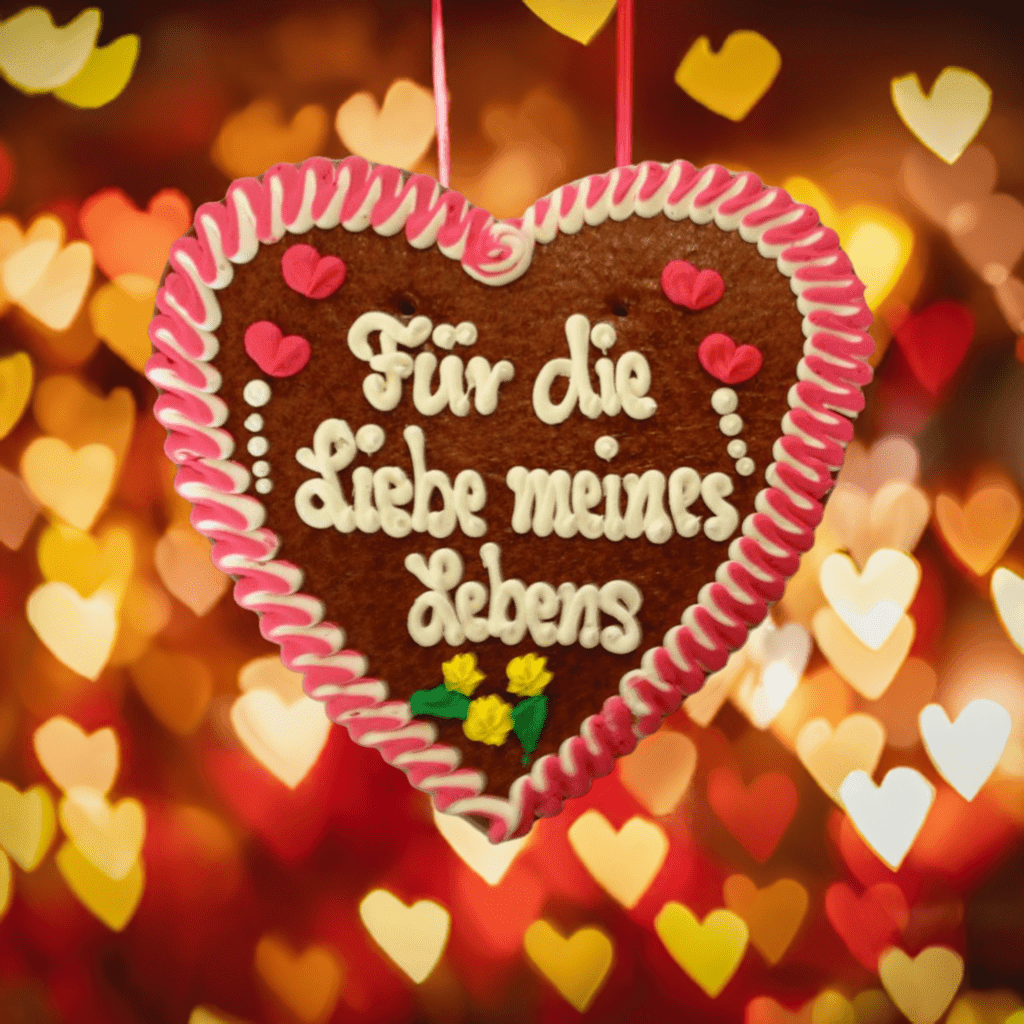 Für die Liebe meines Lebens Lebkuchenherz 50 cm XXL - Lebkuchenherzen-Fabrik