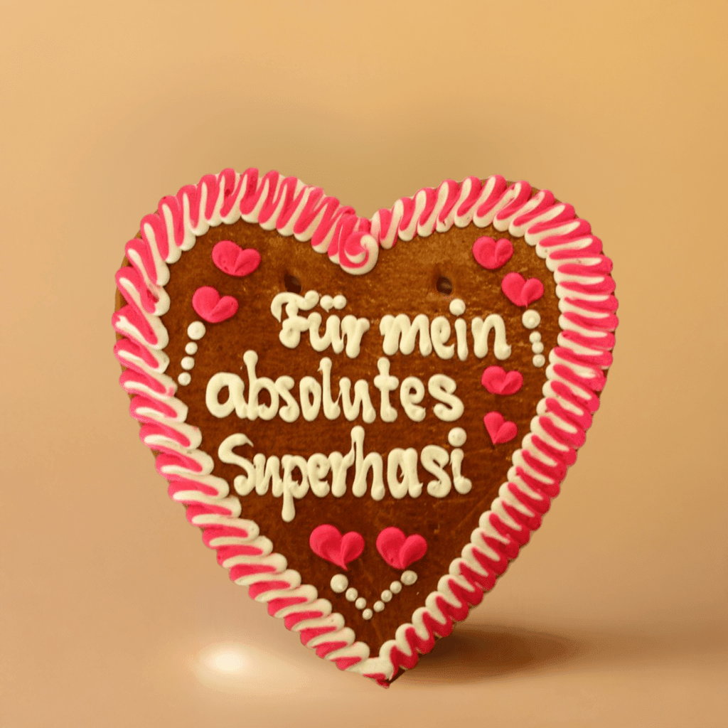 Für mein absolutes Superhasi Lebkuchenherz 50 cm XXL - Lebkuchenherzen-Fabrik