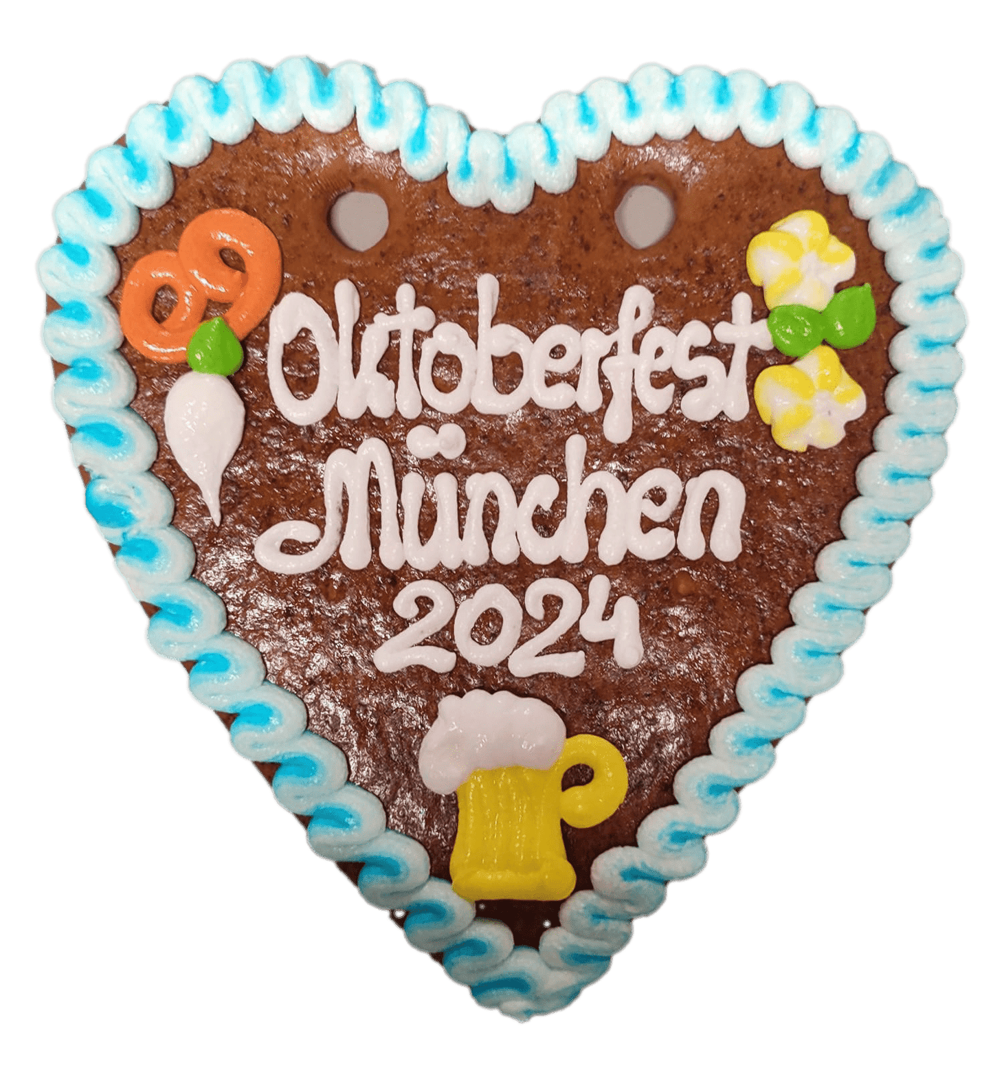 Lebkuchenherzen Spruch Oktoberfest München 2025 22 x 23 cm , 1 Stück - Lebkuchenherzen-Fabrik