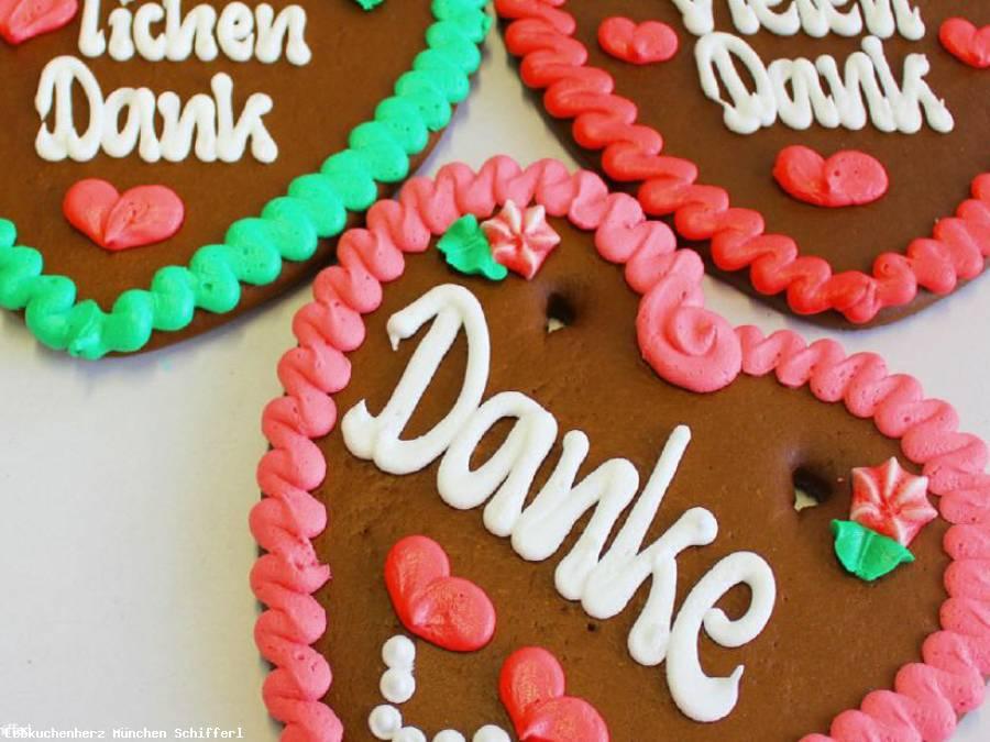 Lebkuchenherzen Spruch, Danke , Vielen Dank 1 ,Lebkuchenherz , - Lebkuchenherzen-Fabrik