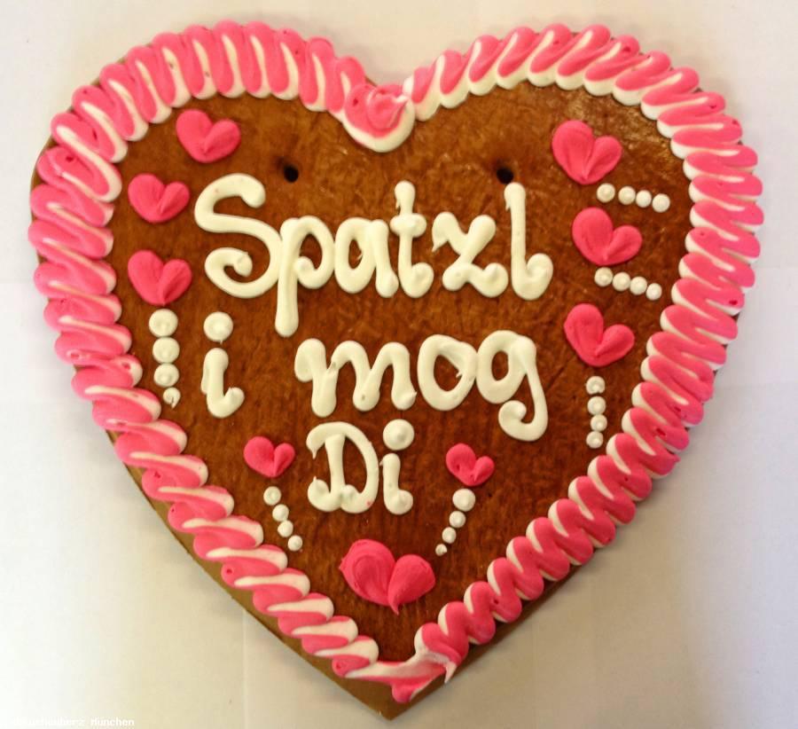 Spatzl I mog Di Lebkuchenherz 50 cm XXL - Lebkuchenherzen-Fabrik