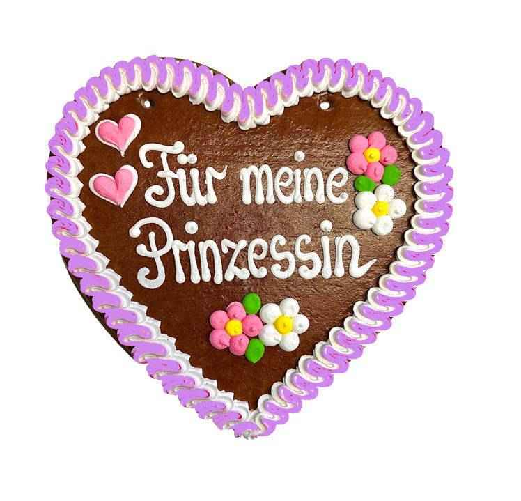 Lebkuchenherz Wunschtext 32 x 28 cm |Lebkuchenherzen-Fabrik