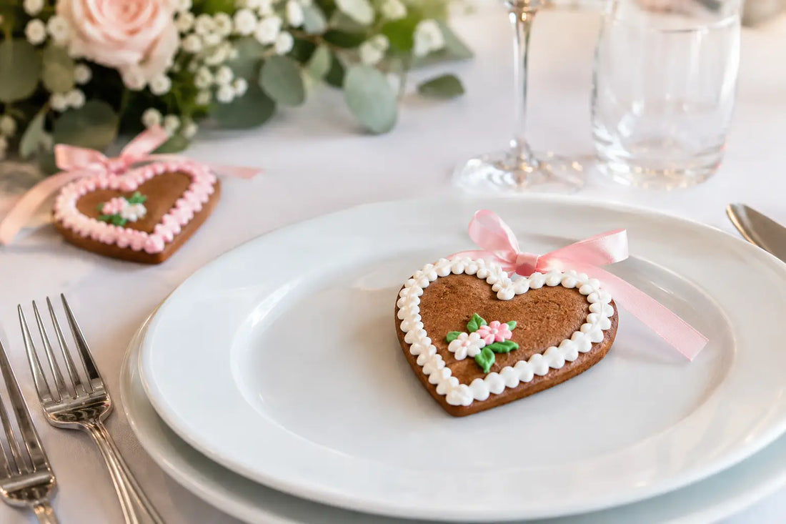 Hochzeitsplanung mit essbaren Platzschildern