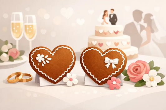 Platzkarten aus Lebkuchen zur Hochzeit