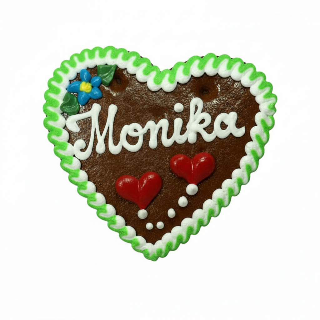 Lebkuchenherz mit Wunschtext 13 cm -Lebkuchenherzen Fabirk