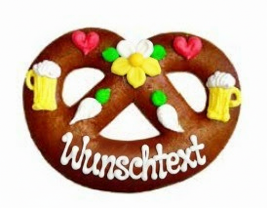 Lebkuchen-Breze mit Wunschtext (16 x 12 cm) | Handgemacht in Bayern