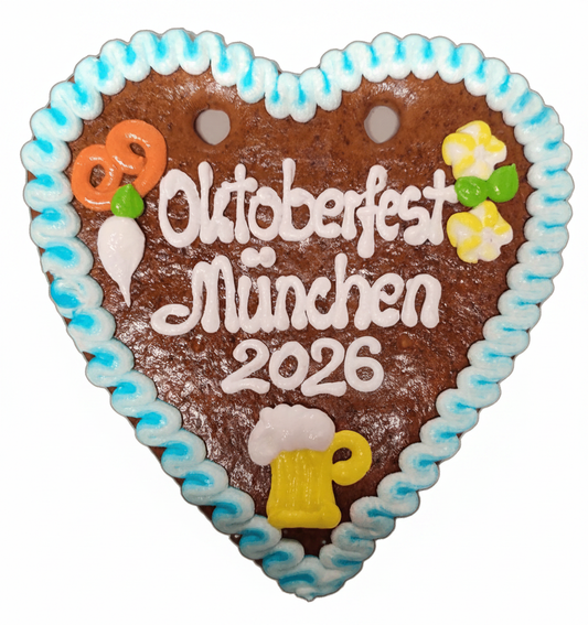 Lebkuchenherzen-Oktoberfest München 2026 -22 x 23 cm-1 Stück