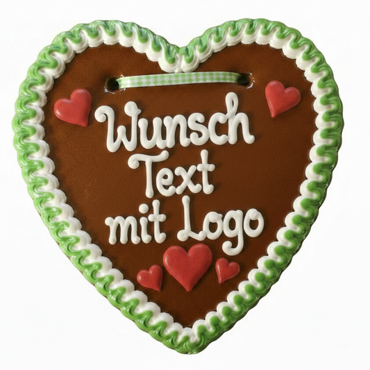 Lebkuchenherz 23 cm mit Logo gestalten | Lebkuchenherzen-Fabrik