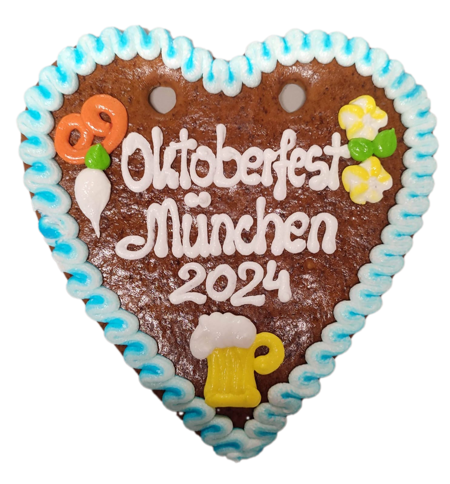 Lebkuchenherzen Spruch   Oktoberfest München 2024 lizensiert 22 x 23 cm , Karton 20 Stück