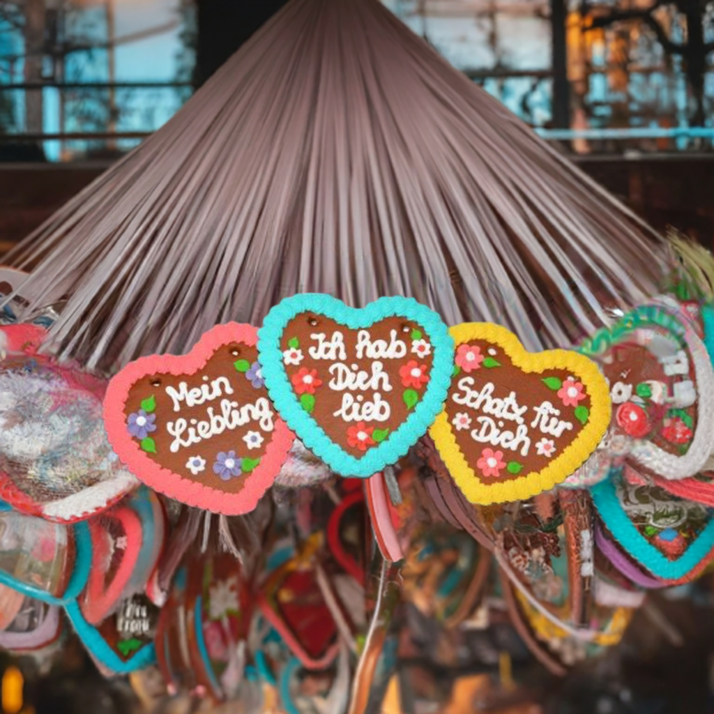 1 Wiesn Lebkuchenherz ,17 cm  Lebkuchenherzen liebe Sprüche sortiert,Oktoberfest