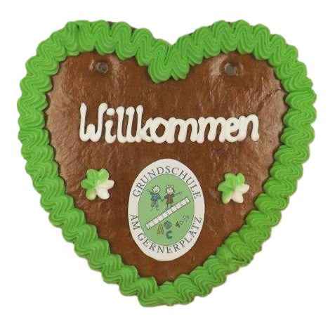 Lebkuchenherzen 17 cm mit Logo | Lebkuchenherzen-Fabrik