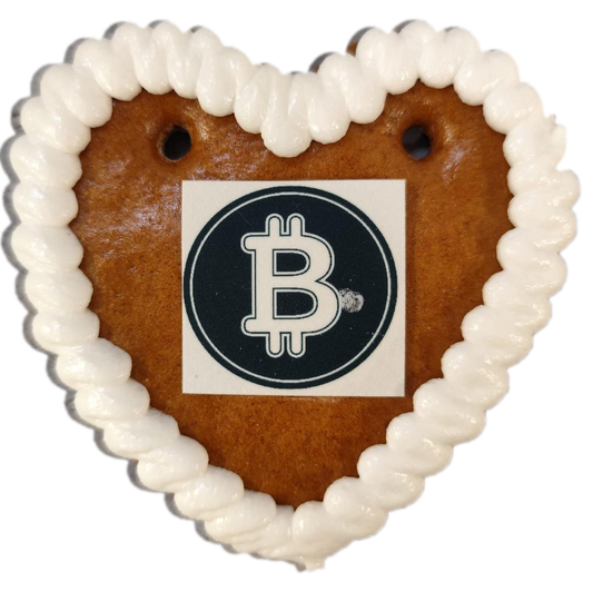 Lebkuchenherz mit 10 cm Größe und Logo, traditionelles deutsches Lebkuchenherz von Lebkuchenherzen-Fabrik, detailreich dekoriert