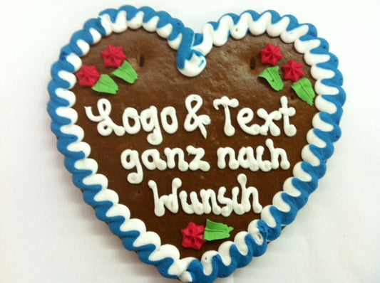 Lebkuchenherz 180 Gramm mit individuellem Text , 22 x 23 cm - Online Kaufhaus München