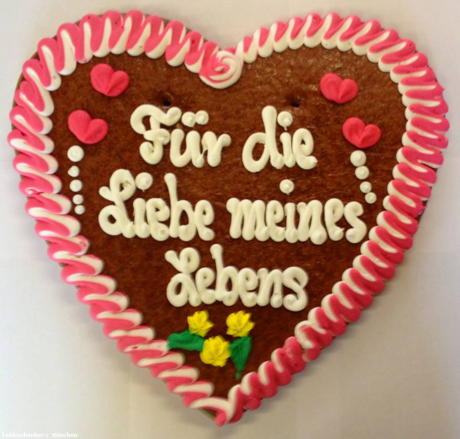 Lebkuchenherz XXL Für die Liebe meines Lebens - Online Kaufhaus München