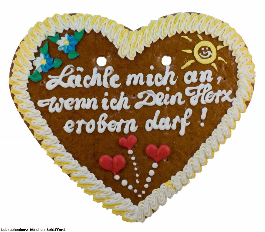 Lebkuchenherz 500 Gramm mit individuellem Text ca.36 x 34 cm - Online Kaufhaus München