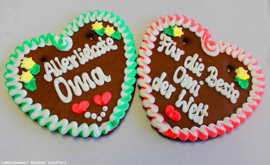 Sprüche Für die beste Oma ,Allerliebste Oma  1 Lebkuchenherz - Lebkuchenherzen-Fabrik