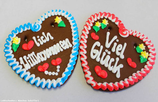 Sprüche  Glückwunsch, 1 Lebkuchenherz - Lebkuchenherzen-Fabrik